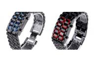 zľava Luxusné náramkové LED hodinky „IRON SAMURAI“ sú Japonskom inšpirované LED hodinky s červeným / modrým LED