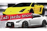 zľava Adrenalínová jazda na Lamborghini Gallardo LP560 alebo Nissane GT-R neďaleko Bratislavy