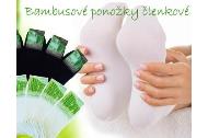 zľava - Členkové bambusové ponožky - biele/čierne, 5ks