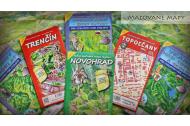 zľava Originálne maľované mapy Slovenské mestá od vydavateľstva CBS - tip na turistický darček alebo doplnok do školy či kancelárie