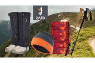 zľava Trekingové palice, návleky, pončo do dažďa a ponožky pre turistov od slovenskej značky ZAJO