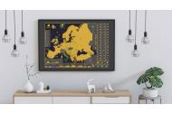 zľava - Originálna stieracia mapa Európy - vyrobená na Slovensku, unikátna na celom svete
