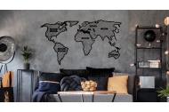 zľava - Veľká drevená mapa sveta LINE na stenu - minimalistická mapa, ktorá ozvláštni váš domov