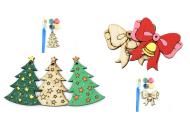 zľava - Originálne drevené vianočné ozdôbky, ktoré si vymaľujete podľa vlastnej fantázie! Na výber až 10 nádherných variácií.