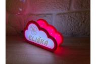 zľava - Obláčiková 3D lampa s menom alebo motívom