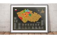 zľava - Originálna stieracia mapa Česka s viac ako 300 miestami, ktoré stoja za návštevu